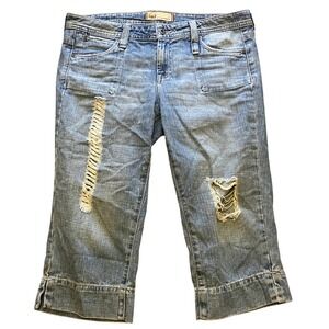 Lei Jeans Womens 9 Distressed Grunge‎ Capri Thrashed Y2K Skate Streetwear